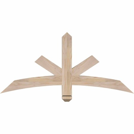 Ekena Millwork Alberta Smooth Timber Gable Bracket, Douglas Fir, 48"W x 22"H x 3 1/2"D x 3 1/2"F, 11/12 Pitch GBW048X22X0404ALB00SDF